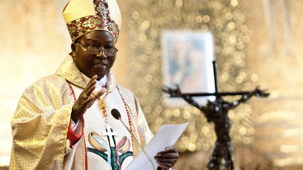 April 27, 2014: Card. Nakellentuba Philippe Ouedraogo, Archbishop of Ouagadougou (Burkina Faso), takes possession of the Title of St. Mary of Consolation to Tiburtinus in Rome.
