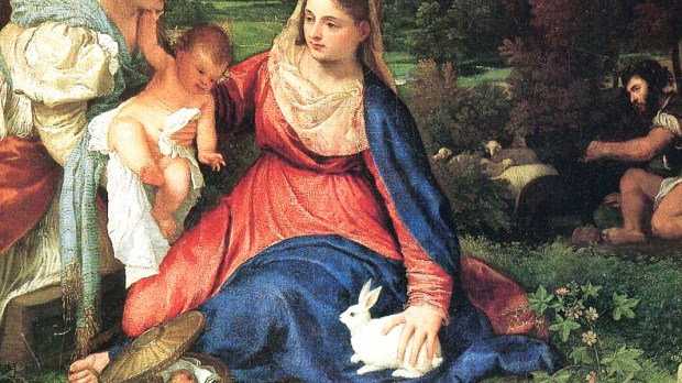 WEB3 MADONNA WHITE RABBIT EASTER Titian Wikimedia Tizian-Madonna_mit_dem_Kaninchen