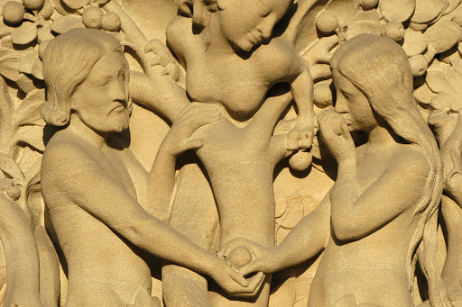 Adam and Eve eat the forbidden fruit – fr
