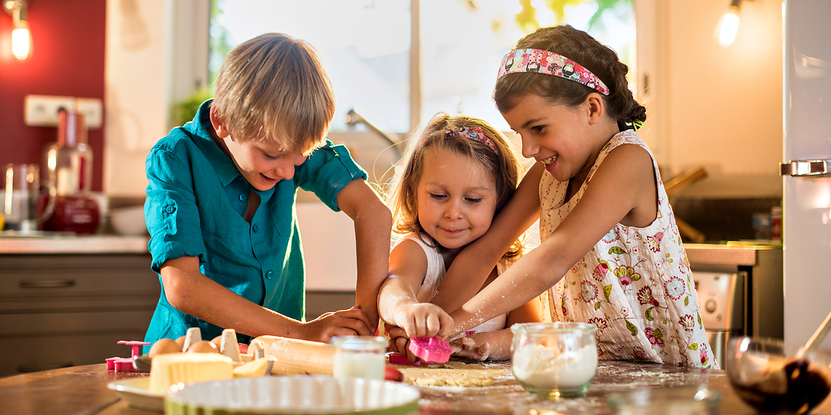 KIDS COOKING IN KITCHEN