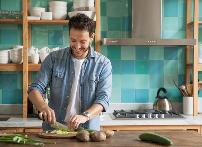 Man Chopping Vegetables