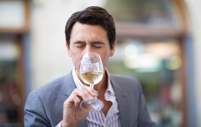 Man Drinking Wine