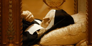 St. Bernadette died on Easter Wednesday praying these words