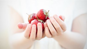 Holding Strawberries