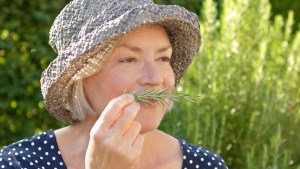 SMELLING ROSEMARY