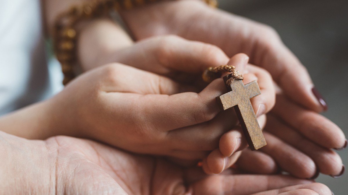 Rosary in hands