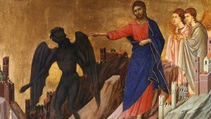 DUCCIO THE TEMPTATION ON THE MOUNT