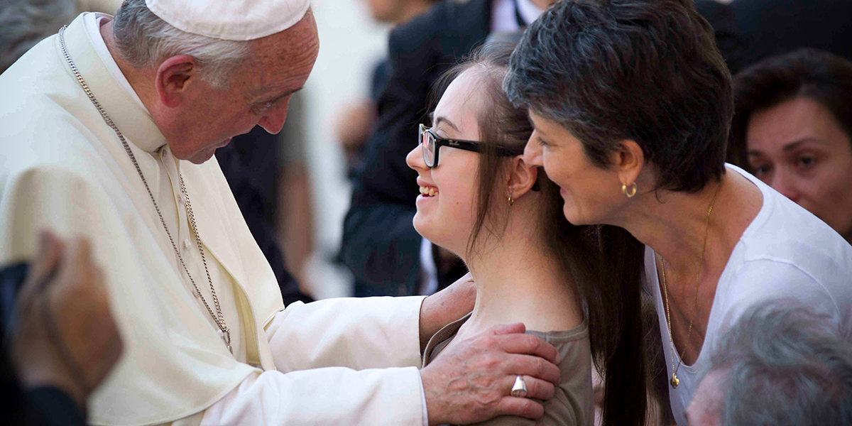 POPE FRANCIS AND GIRL