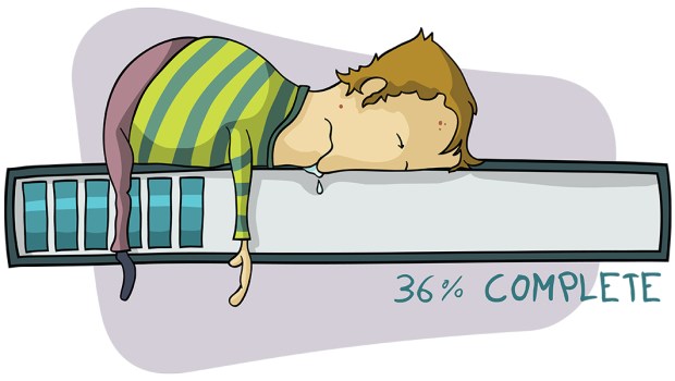 MAN SLEEPING SLOW INTERNET