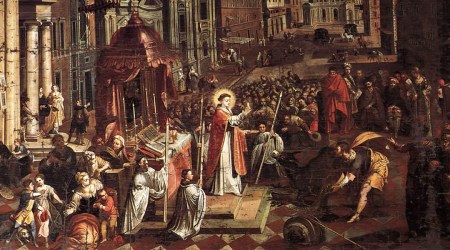 St. Anthony and the mule who knelt down before the Eucharist