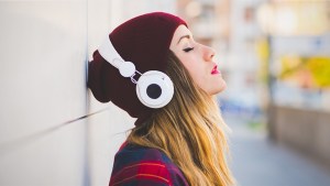 Woman Listening to Music