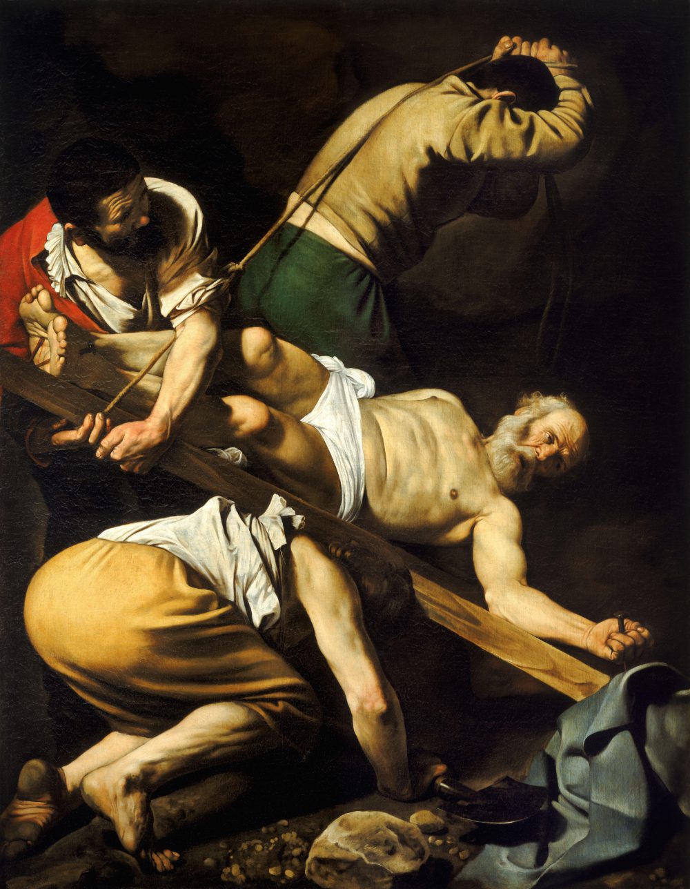 Caravaggio_Crucifixion_of_Saint_Peter_(c.1600)_PD