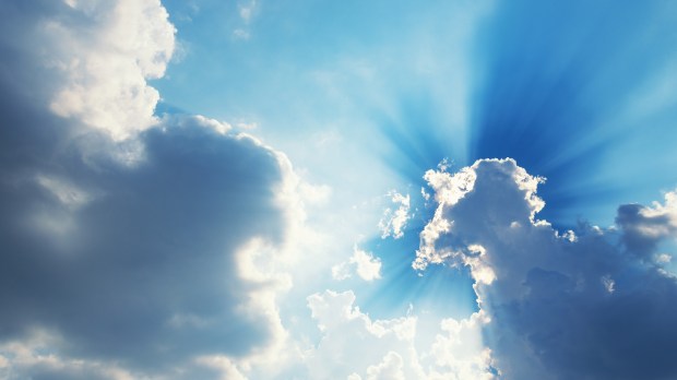 web3 blue sky clouds ray light Areebarbar:Shutterstock