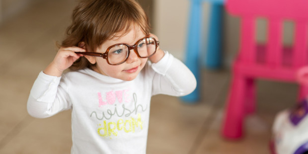 Little Girl Wearing Glasses