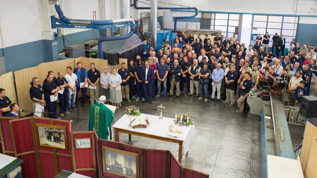 POPE FRANCIS MASS WORKERS