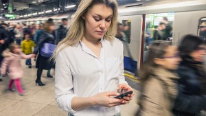 Woman in Subway Platform