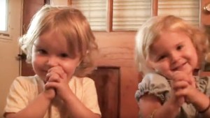 Adorable Twins say Prayer