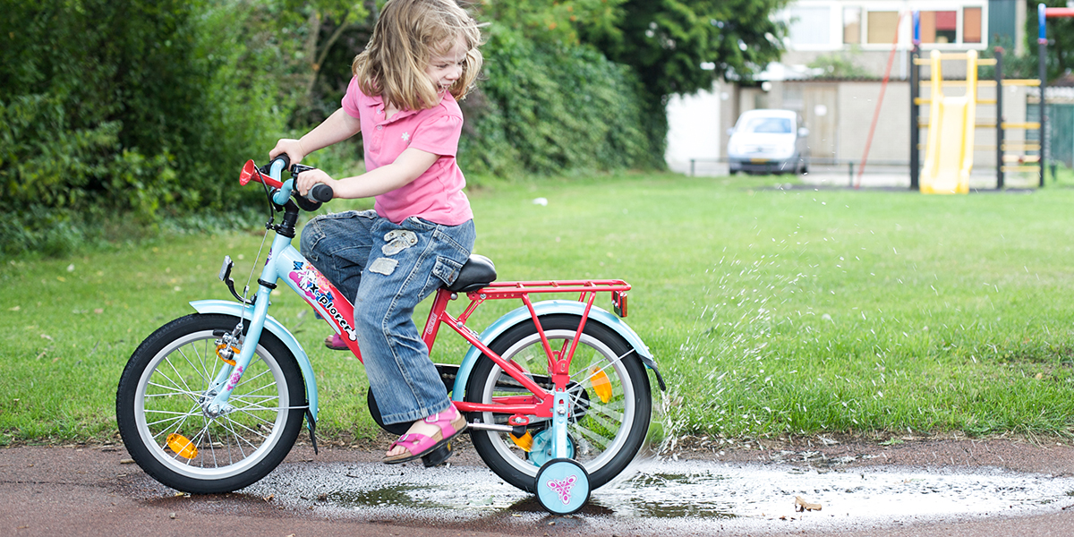 Little Girl Biking