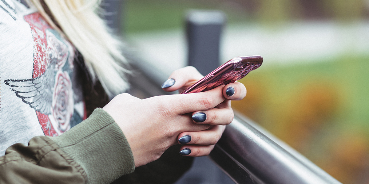 Woman holding Phone