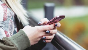 Woman holding Phone