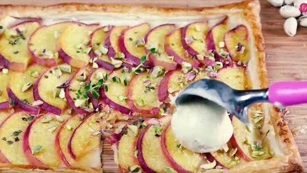 PUFF PASTRY, PEACH TART