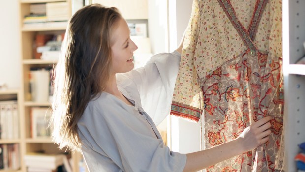 Woman Choosing Clothing