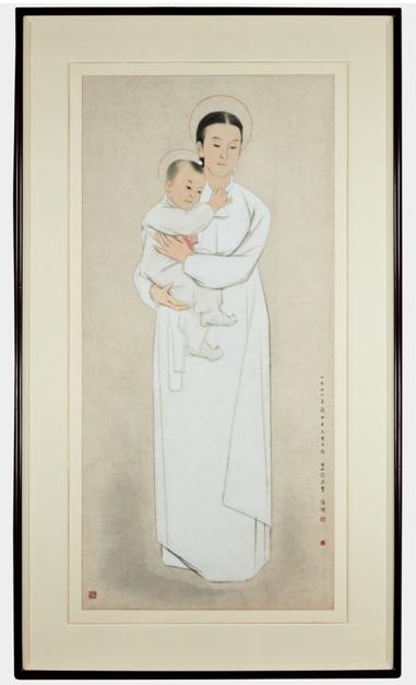 Madonna and Child by Chang Woo-sung 1954