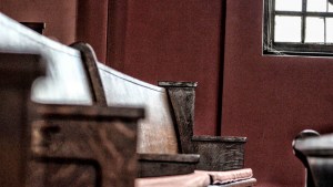 EMPTY CHURCH PEW