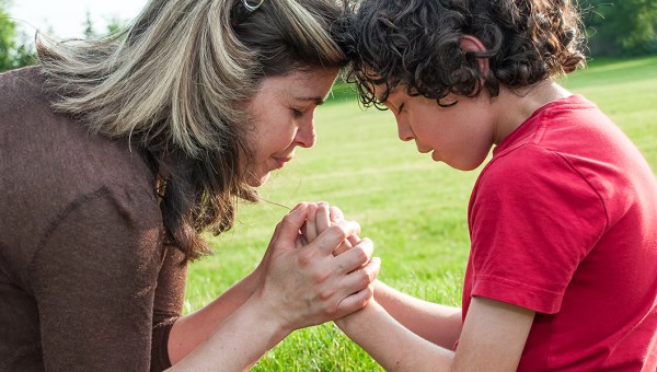 Mother and Son Praying