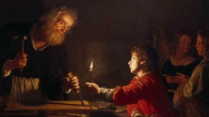 ST JOSEPH,THE WORKER CARPENTER, JESUS,CHILDHOOD OF CHRIST