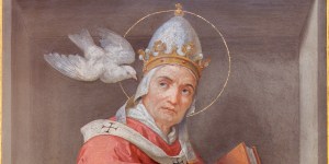 Why is St. Gregory the Great often depicted with a dove?