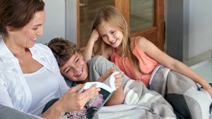 Mother and Children Reading