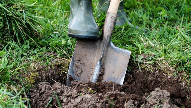 MAN DIGGING HOLE