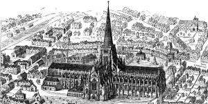 How early churches came to be built in the form of a cross