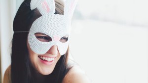 WOMAN,BUNNY MASK