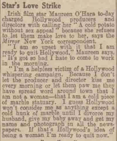 Maureen O Hara on Hollywood SH