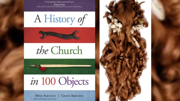 A HISTORY OF THE CHURCH IN 100 ITEMS,ST THERESE OF LISIEUX HAIR CURLS