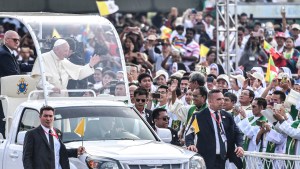 POPE ARRIVES IN BANGLADESH