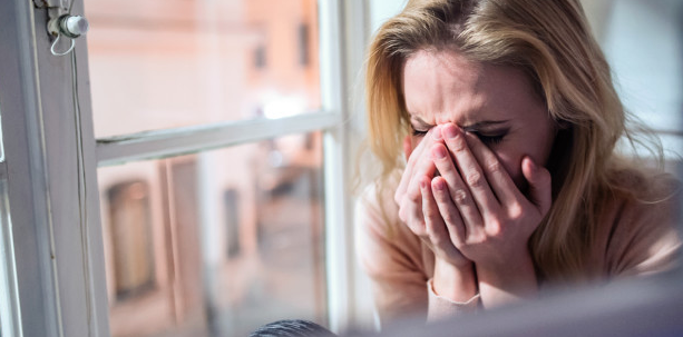 Soft &#8211; WEB3 WOMAN CRYING SAD WINDOWSILL DEPRESSED Shutterstock