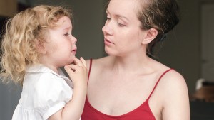 Upset Child with Mother