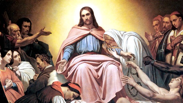 JESUS WITH A GROUP OF PEOPLE