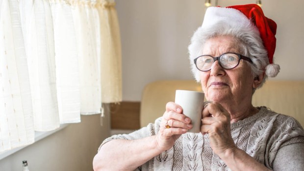 ELDERLY WOMAN ALONE