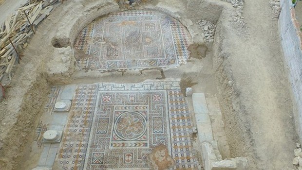 LAODICEA,MOSAIC,GYMNASIUM FLOOR
