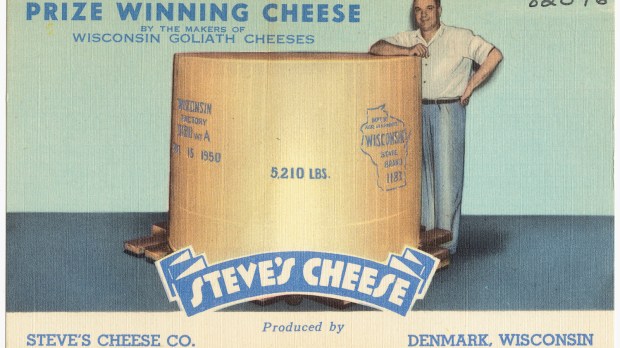 Prize_winning_cheese_by_the_makers_of_Wisconsin_Goliath_Cheeses,_Steves_Cheese_produced_by_Steves_Cheese_Co.,_Denmark,_Wisconsin