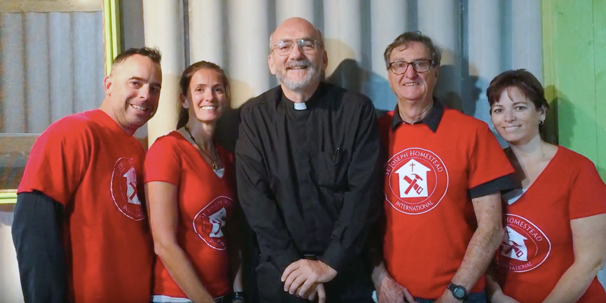 Father Ryan and Volunteers