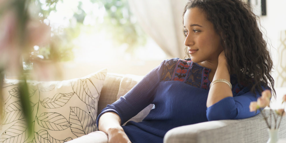 WOMAN,HOME,COUCH