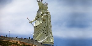 This statue of the Virgin Mary is taller than Christ the Redeemer