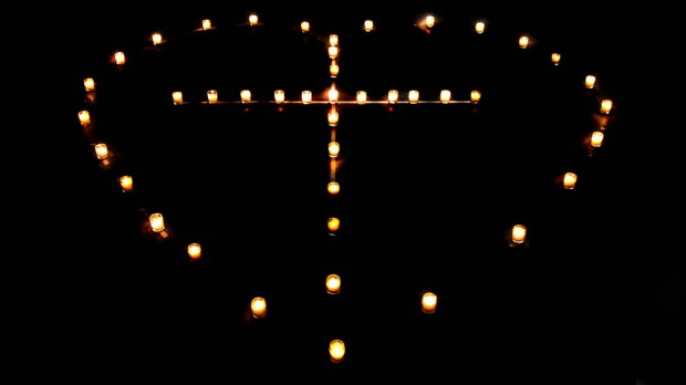 HEART,CROSS,CANDLES