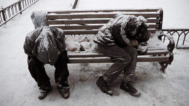 Homeless People In Winter