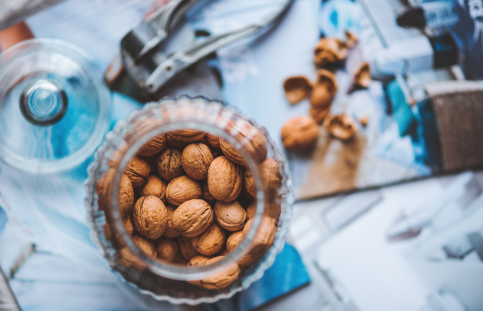 WALNUTS,GLASS,BOWL